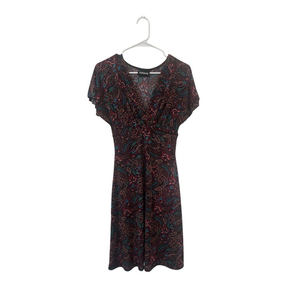 Funhouse Midi Rockabilly Floral Retro Dress